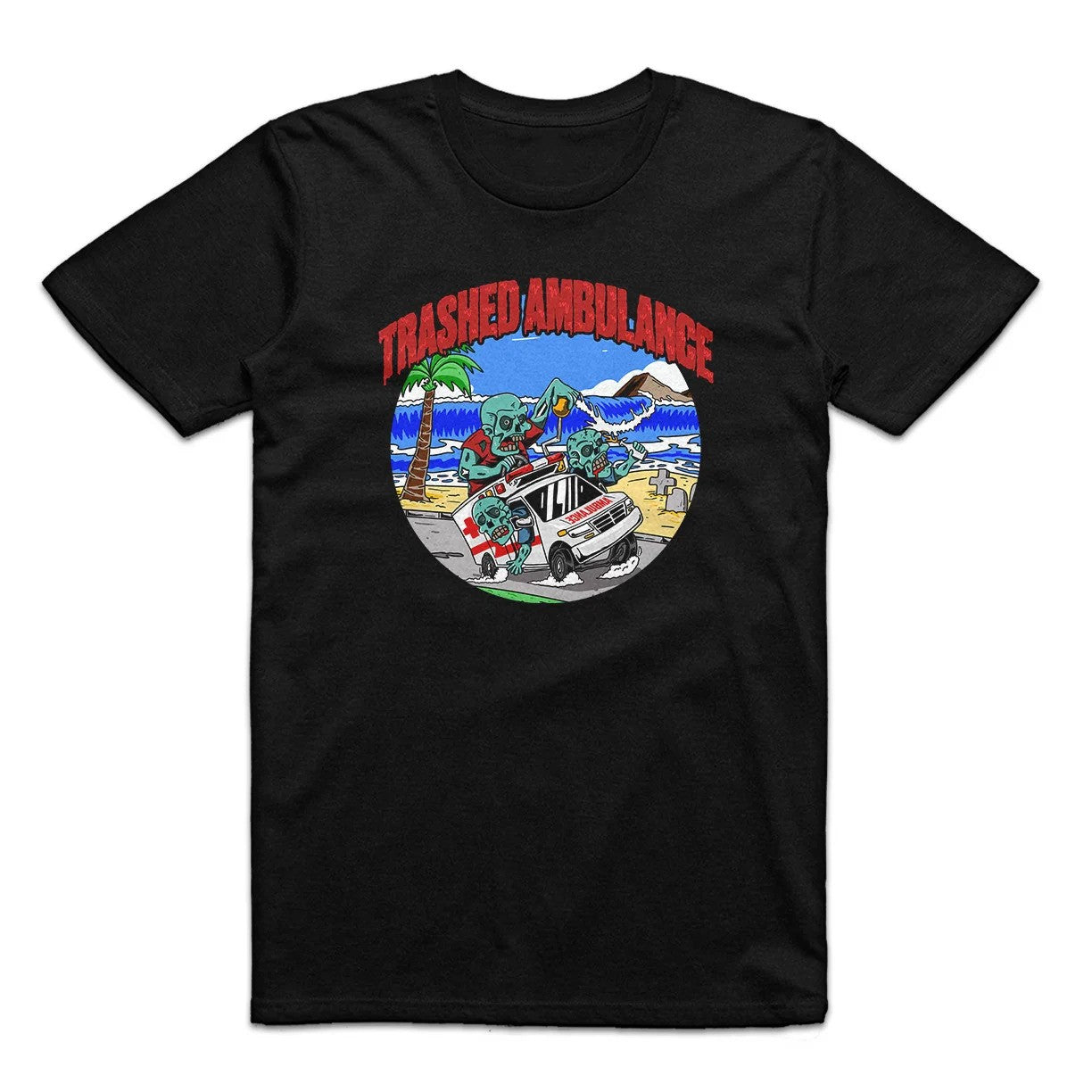 Trashed Ambulance - Beach Party T-Shirt
